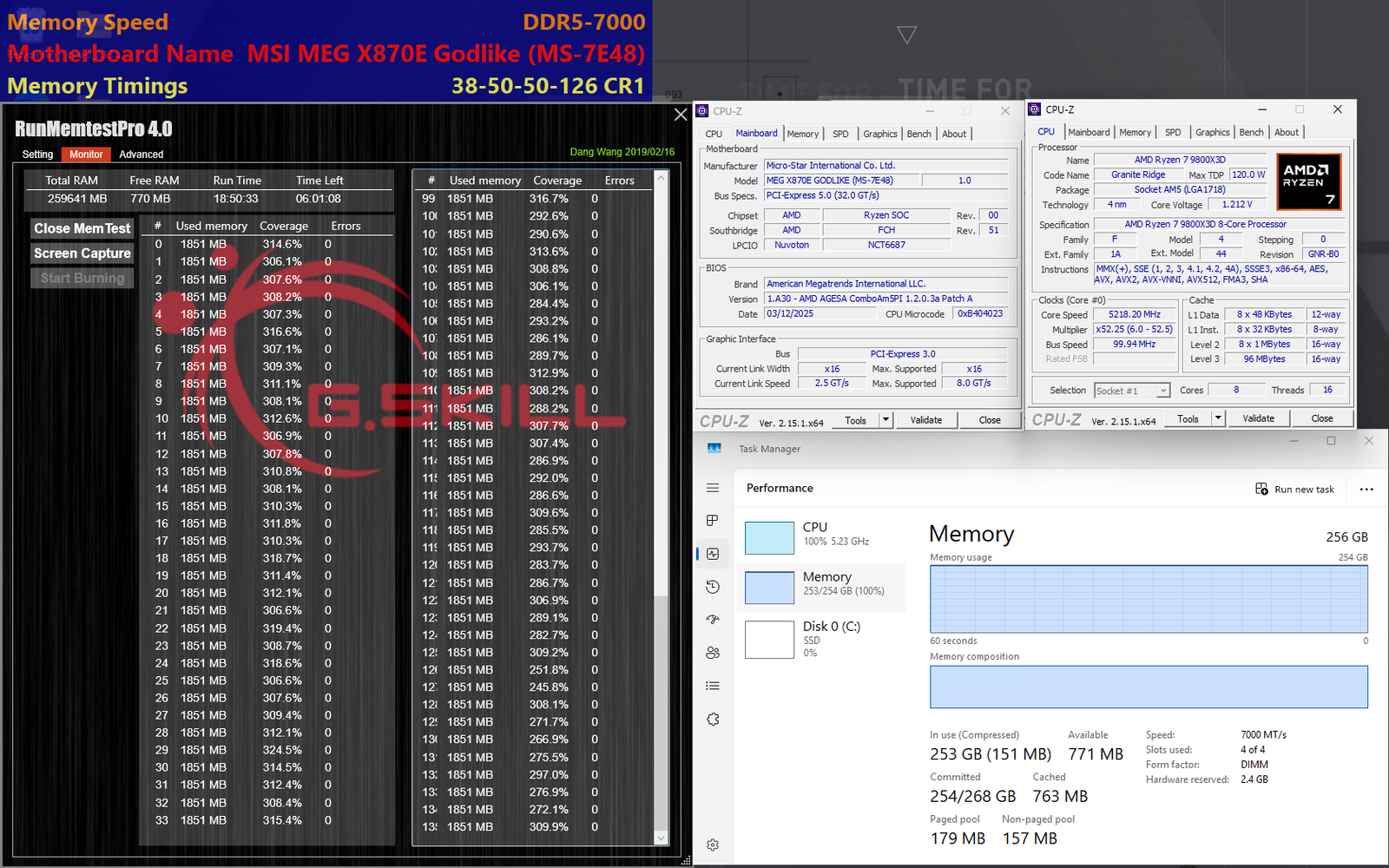 G.SKILL Unveils World’s First 256GB (64GBx4) DDR5-6000 CL32 High Speed and High Capacity Memory Kit