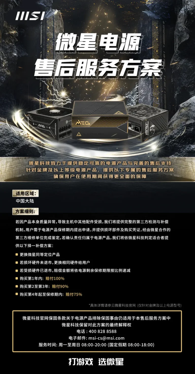 MSI Announces Compensation For Damaged PC Hardware Under Its New PSU Warranty Program
