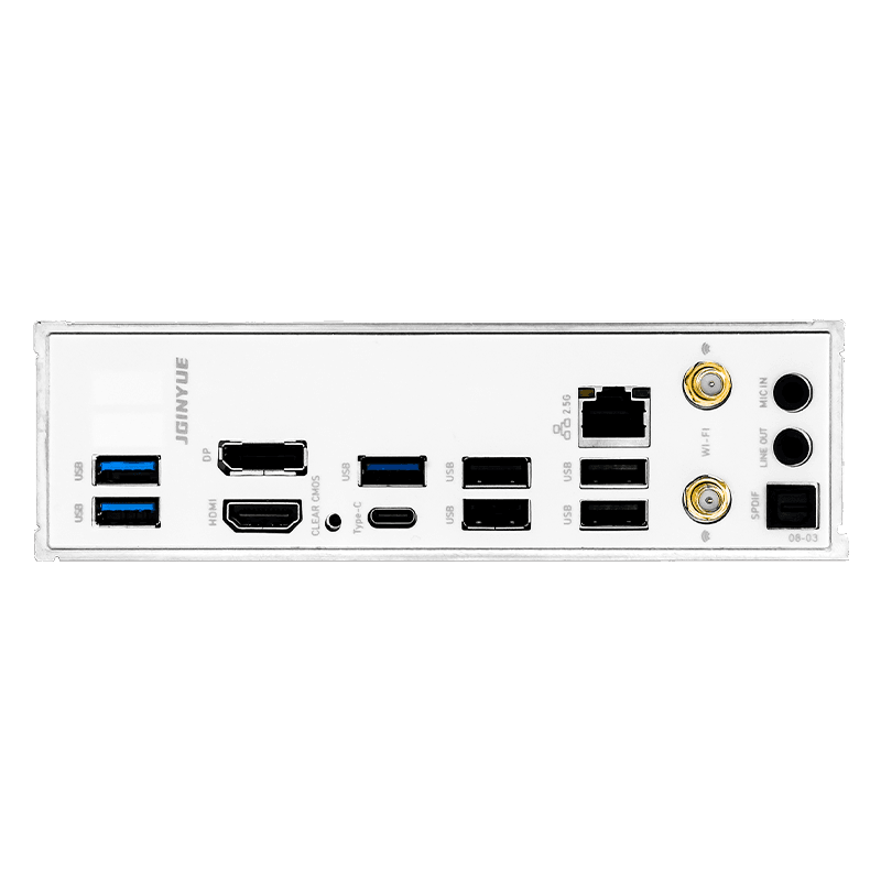 JGINYUE B650M Snow Dream Sleek White AM5 Motherboard with DDR5 Support
