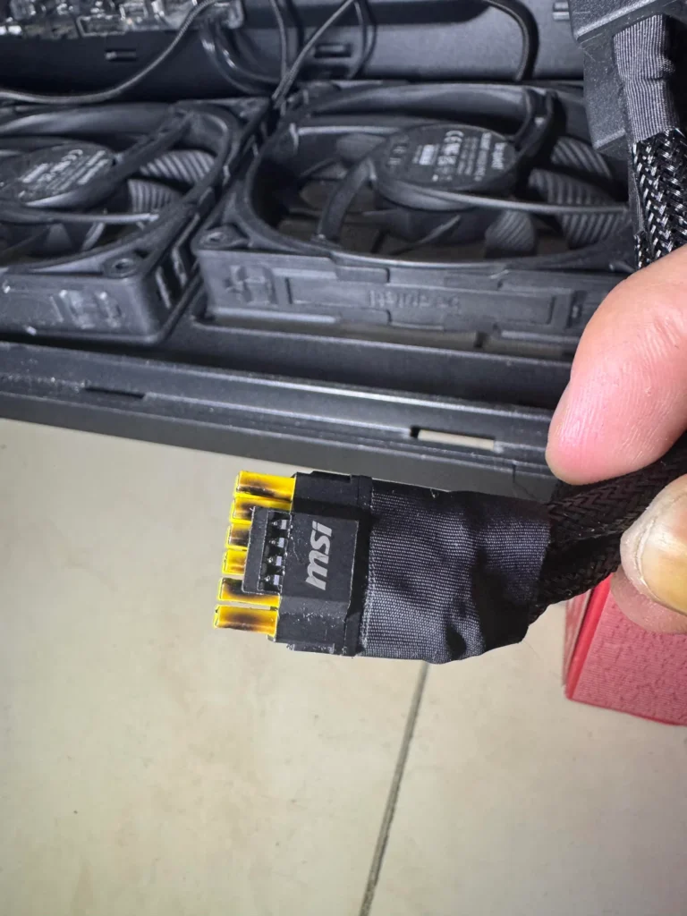 MSI Special Dual-Color 12-Pin Connector Burns On The GeForce RTX 5090