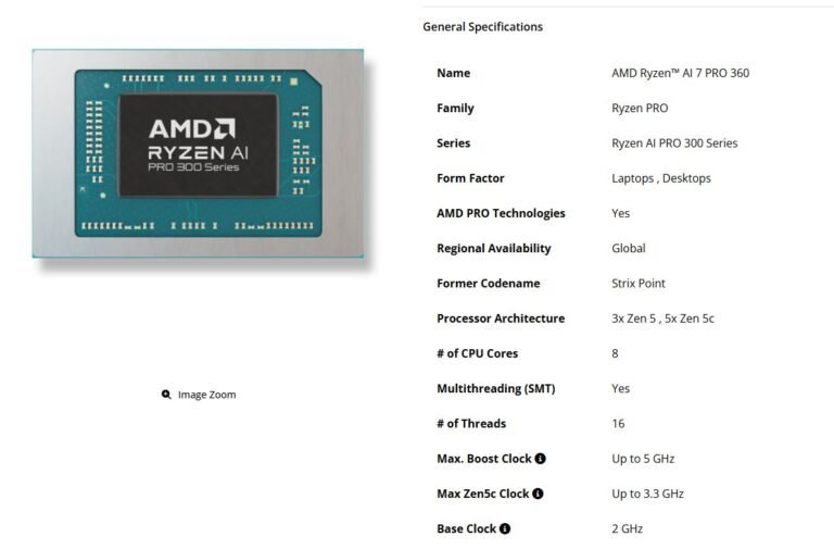 TOPC Unveils First TR9 AI Mini PC Powered by AMD Ryzen AI 7 PRO 360, Starting At Just $362 AMD-Ryzen-AI-PRO-360-specs