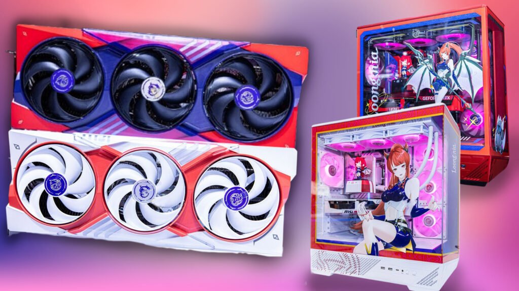 MASI GFORCE RTX 5070 TI 16GB GAMING TRIO OC cards has two variants: red and black, and red and white