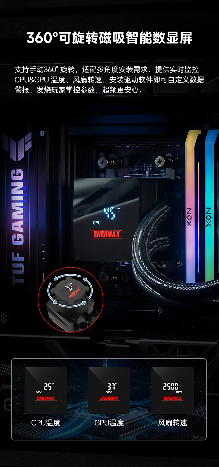 ENERMAX Launches LIQMAX IV ARGB 360mm AIO with Digital Display and 390W Cooling for 599 Yuan