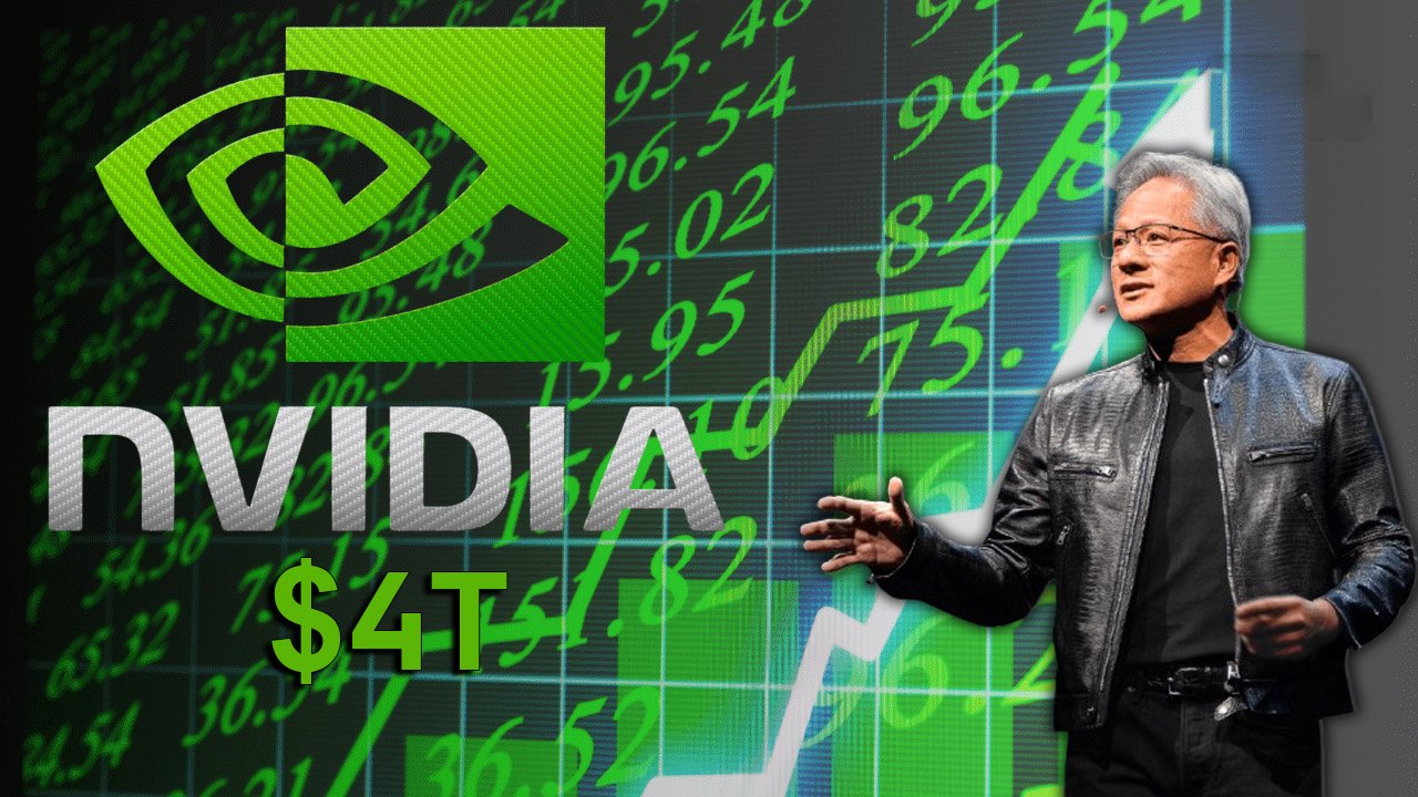 Nvidia briefly touched $4 trillion market cap for first time