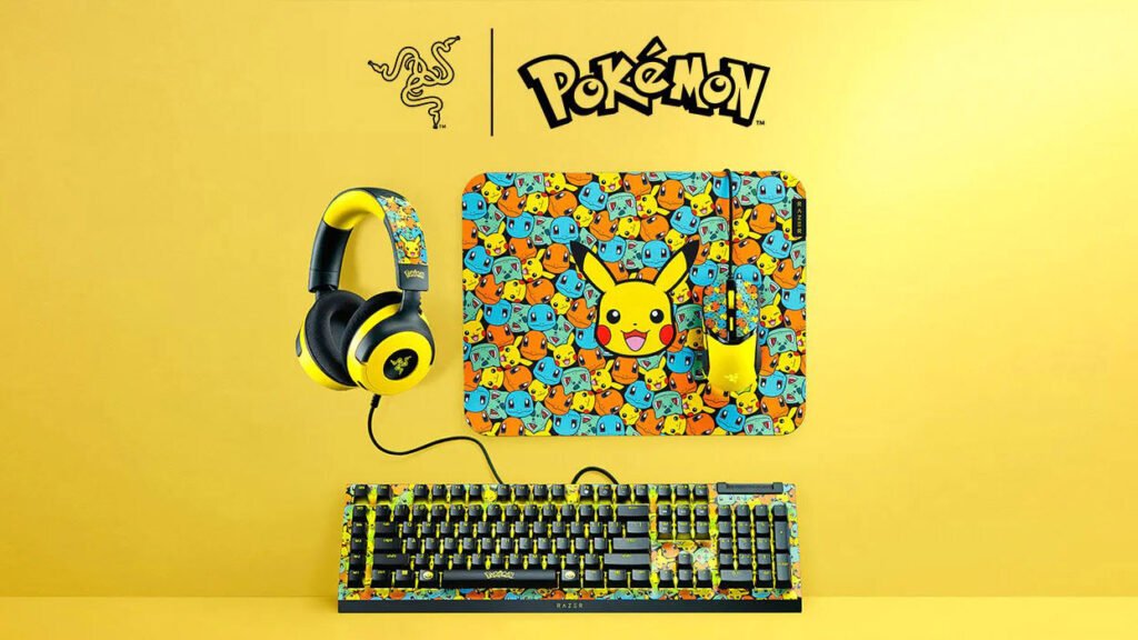 RAZER BLACKWIDOW V4 X POKÉMON EDITION - RAZER KRAKEN V4 X POKÉMON EDITION - RAZER KRAKEN V4 X POKÉMON EDITION - RAZER COBRA POKÉMON EDITION - RAZER GIGANTUS V2 M POKÉMON EDITION