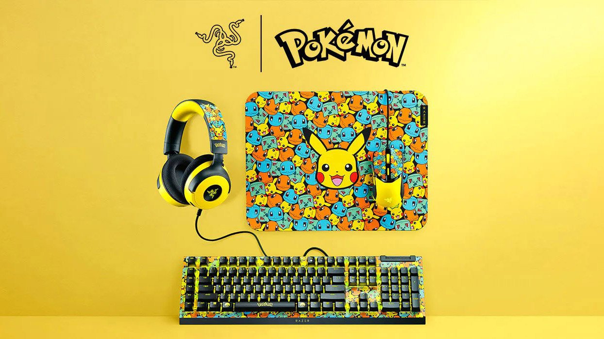RAZER BLACKWIDOW V4 X POKÉMON EDITION - RAZER KRAKEN V4 X POKÉMON EDITION - RAZER KRAKEN V4 X POKÉMON EDITION - RAZER COBRA POKÉMON EDITION - RAZER GIGANTUS V2 M POKÉMON EDITION