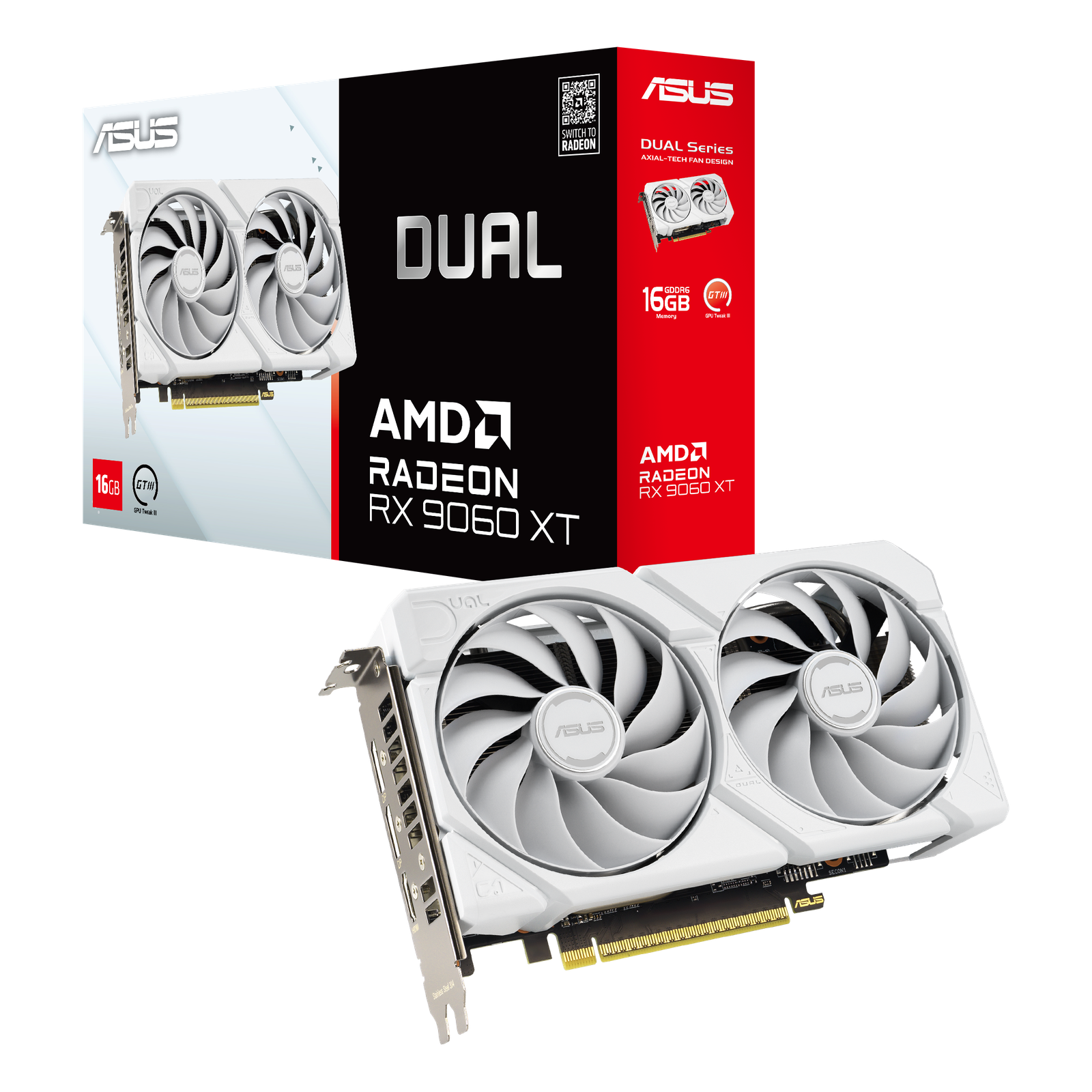 ASUS Unveils Radeon RX 9060 XT and GeForce RTX 5060 DUAL White Editions