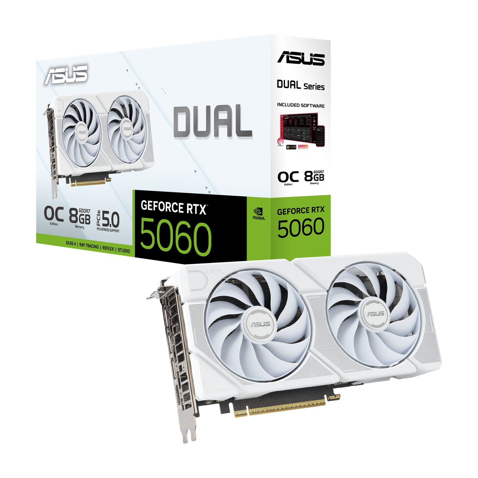 ASUS Unveils Radeon RX 9060 XT and GeForce RTX 5060 DUAL White Editions