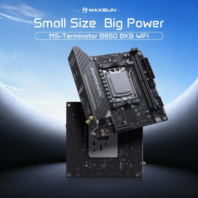 MAXSUN Unveils Terminator B850 BKB WiFi Motherboard, Reintroducing Back-Slot GPU Support on the AM5 Platform