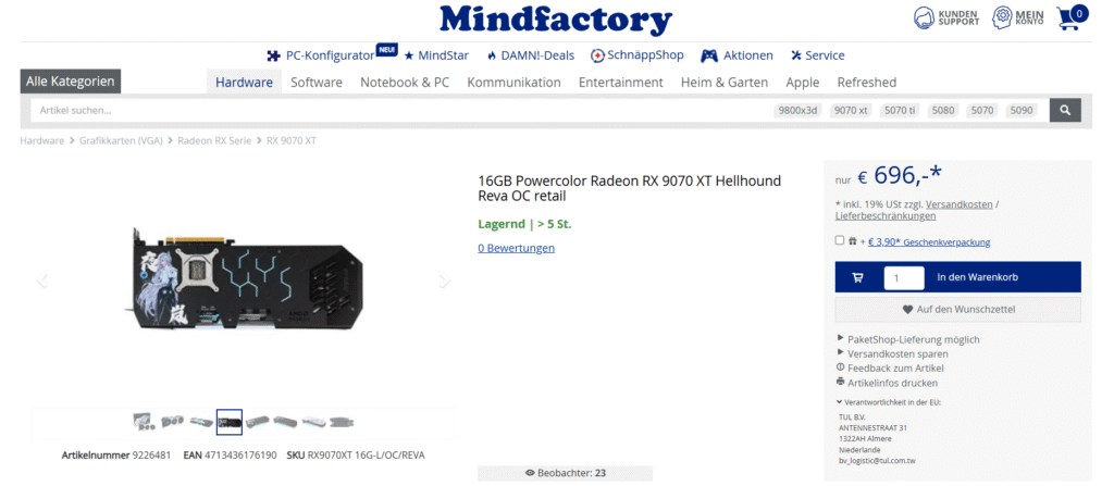 PowerColor Releases Radeon RX 9070 XT Hellhound REVA Edition Graphics Card