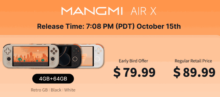 MANGMI AIR X: 286g Android Gaming Handheld, Featuring Snapdragon 662, launches at $79