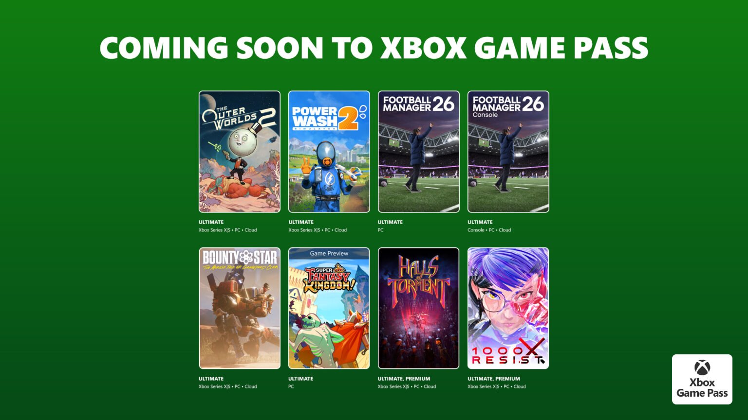 Xbox Game Pass October 2025: Epic Lineup Features The Outer Worlds 2, PowerWash Simulator 2, Football Manager 26, and More