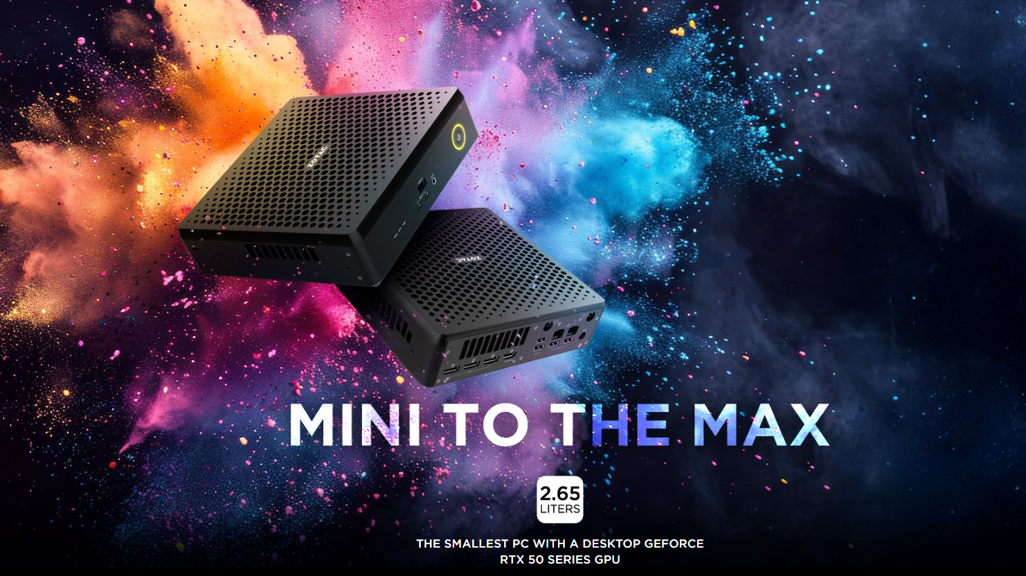 ZOTAC unveils the world’s smallest PC featuring an RTX 5060 Ti desktop GPU, with a compact size of just 2.65 liters