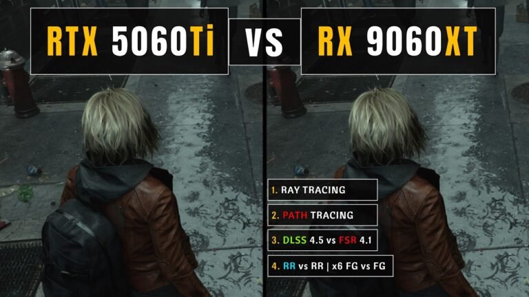 RTX 5060 Ti 16GB vs RX 9060 XT 16GB, 14 Latest Games Tested in Raw Performance and Ray/Path Tracing Tested with DLSS 4.5 vs FSR 4.1