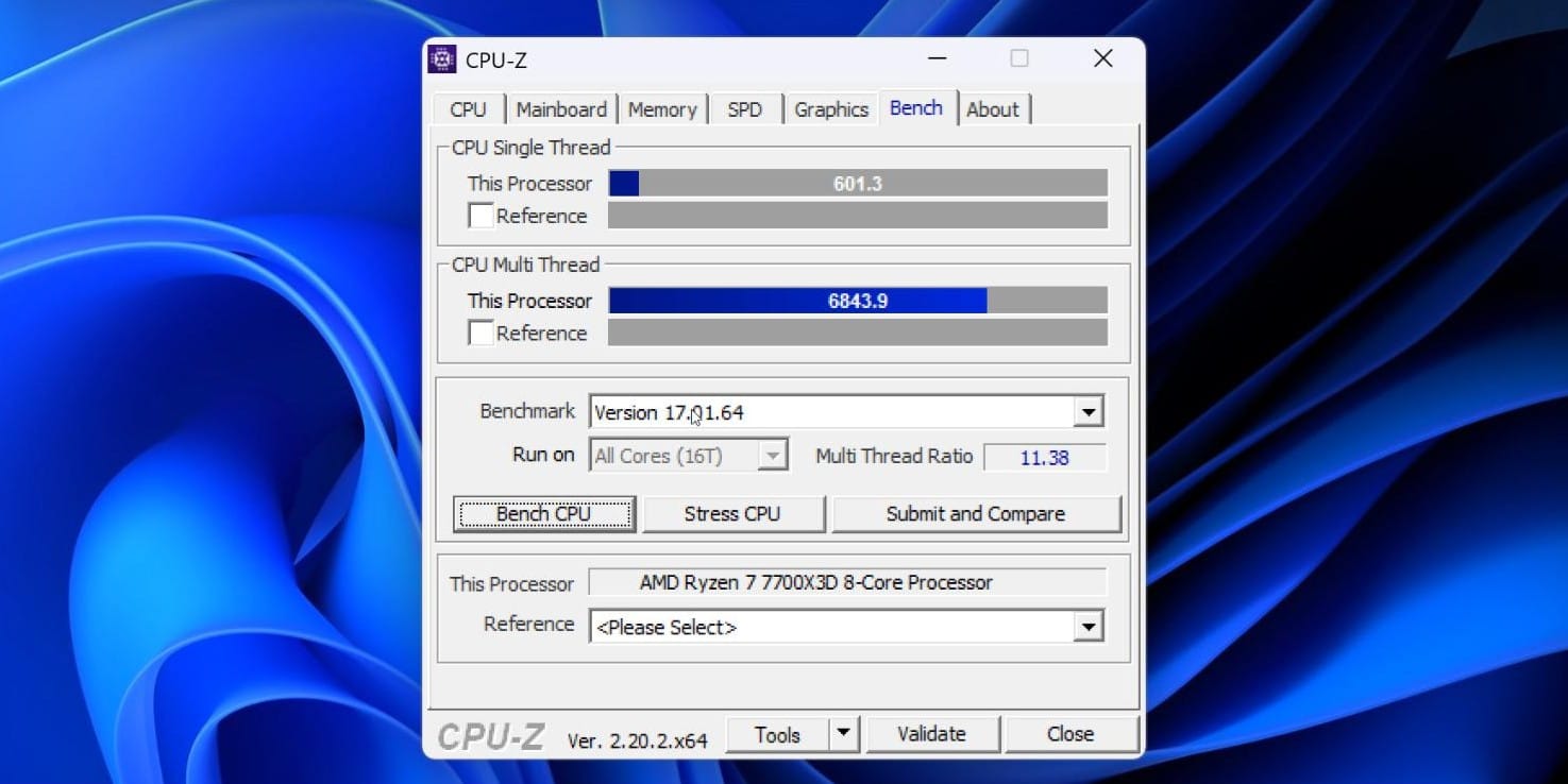 AMD Ryzen 7 7700x3D vs Ryzen 7 7800x3D: Which Should You Buy? Ryzen 7 7700X3D CPU-Z Bench