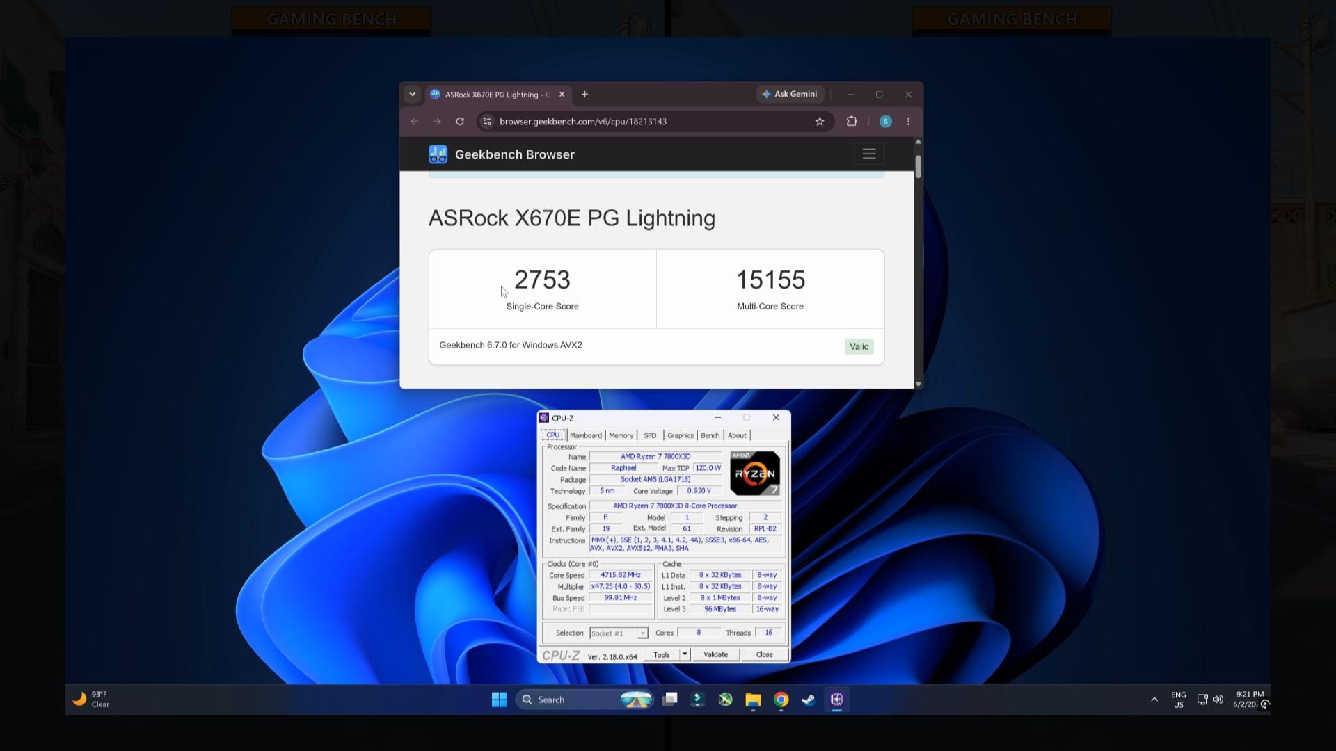AMD Ryzen 7 7700x3D vs Ryzen 7 7800x3D: Which Should You Buy? Ryzen 7 7800X3D Geekbench 6 and CPU-Z benchmark